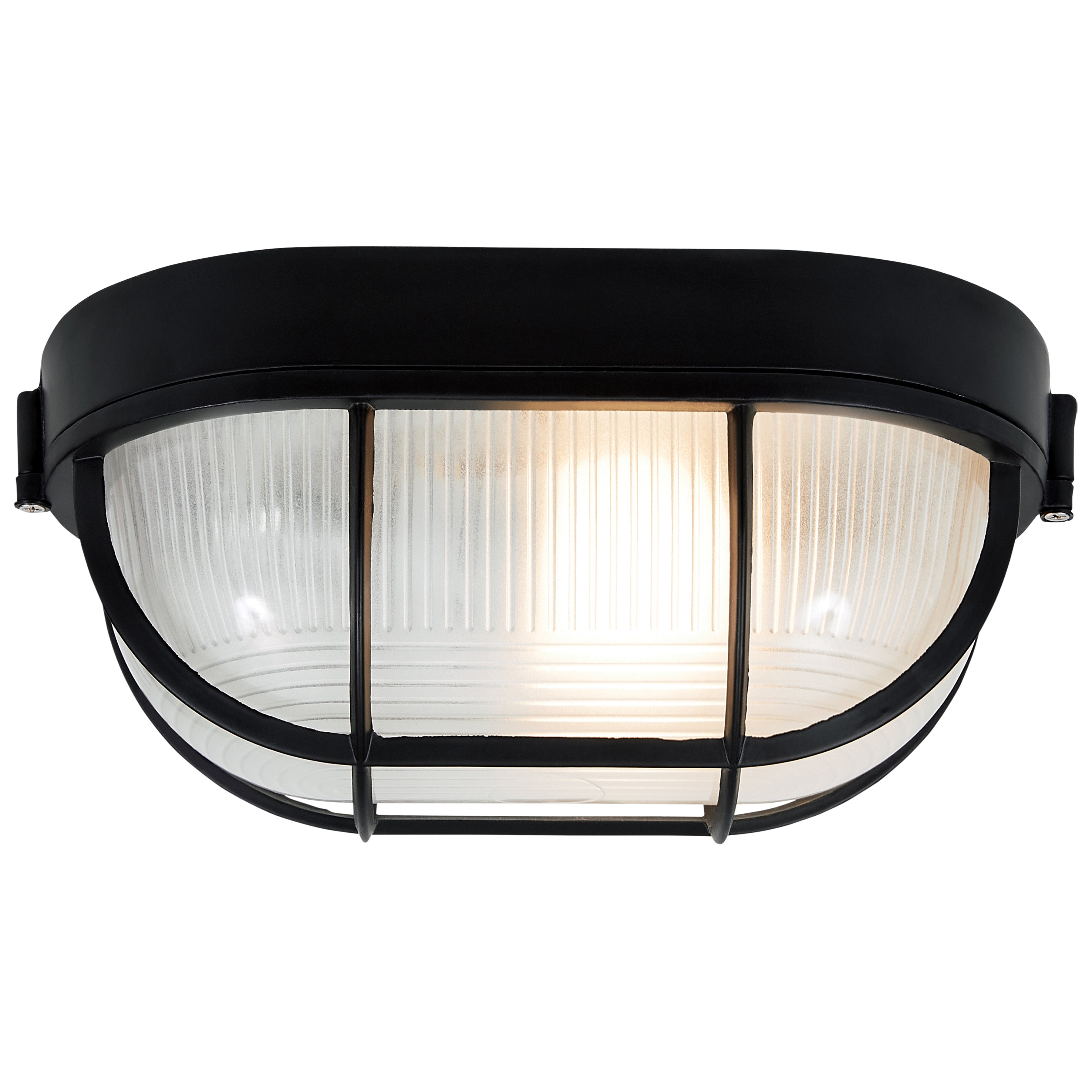 Nauticus Dual Mount 1 Light Outdoor Bulkhead, Black / 11" / 100W