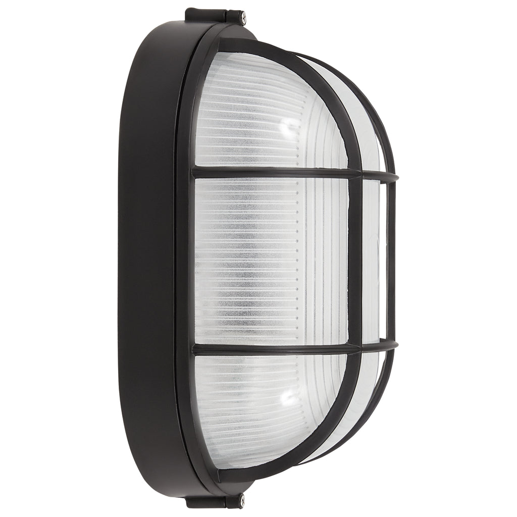 Nauticus Dual Mount 1 Light Outdoor Bulkhead, Black / 11" / 100W