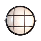 Nauticus Round Dual Mount 1 Light Outdoor LED Bulkhead, Black (20294LEDDLP)