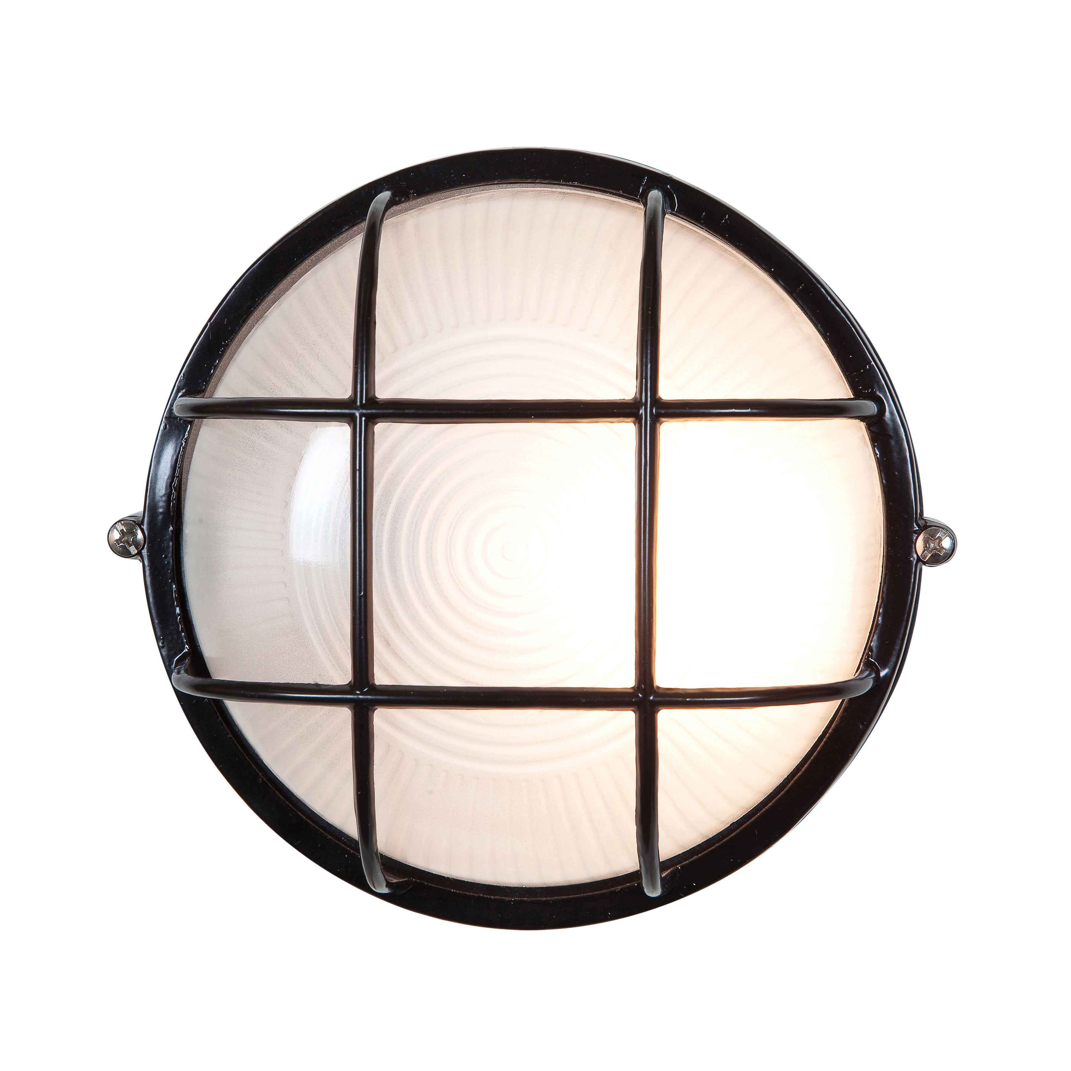 Nauticus Round Dual Mount 1 Light Outdoor LED Bulkhead, Black (20294LEDDLP)
