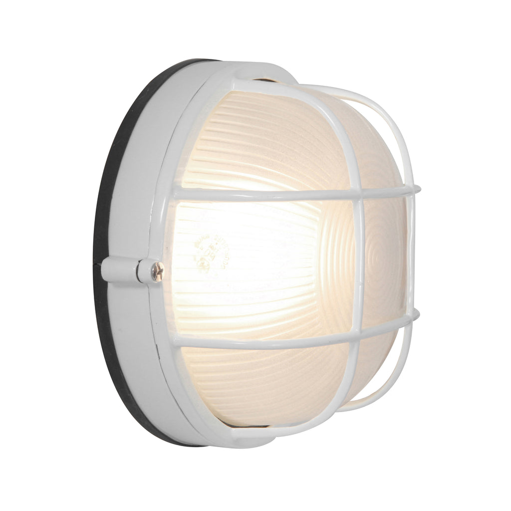 Nauticus Round Dual Mount 1 Light Outdoor LED Bulkhead, White (20294LEDDLP)