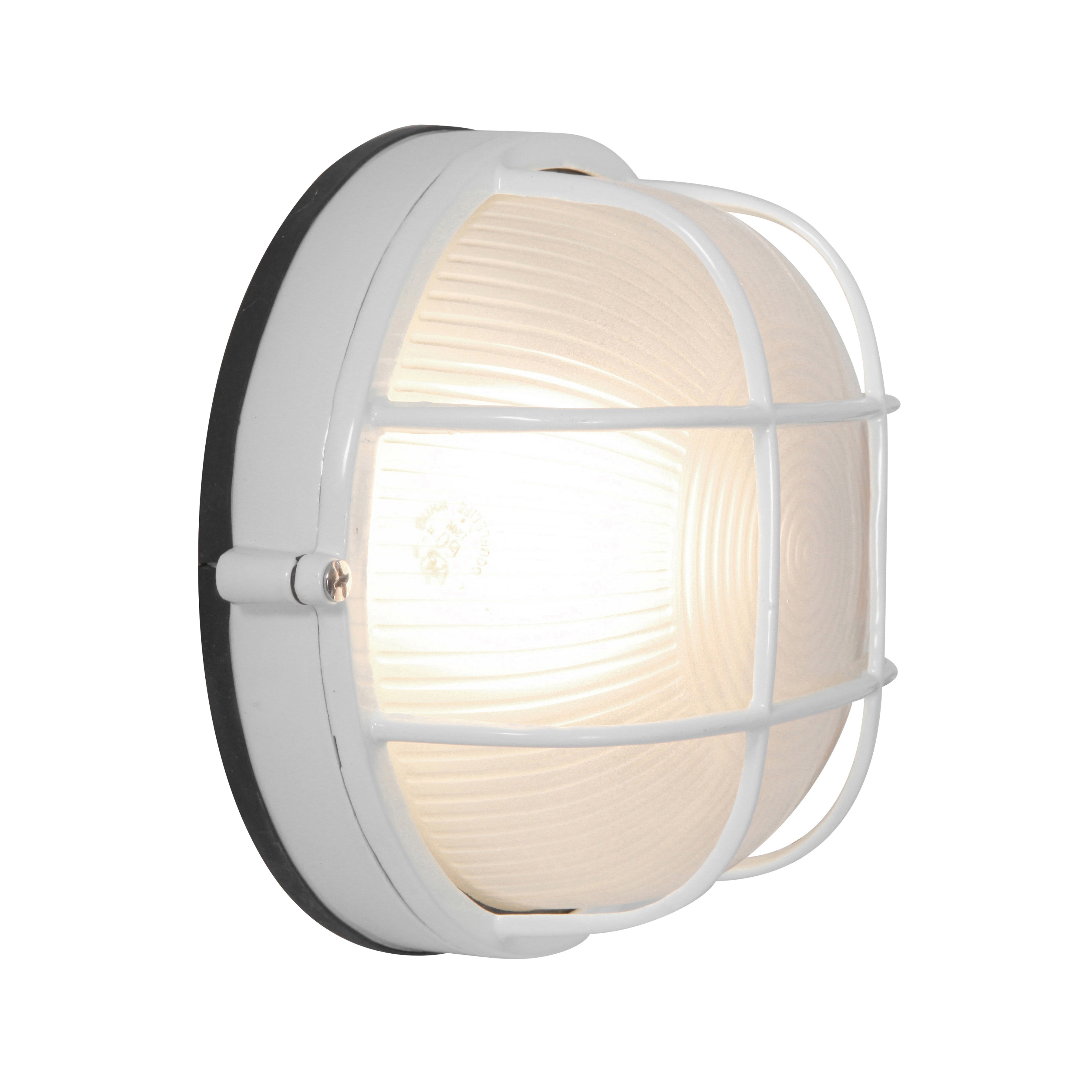 Nauticus Round Dual Mount 1 Light Outdoor LED Bulkhead, White (20294LEDDLP)