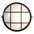 Nauticus Round Dual Mount 1 Light Outdoor LED Bulkhead, Black (20296LEDDLP)