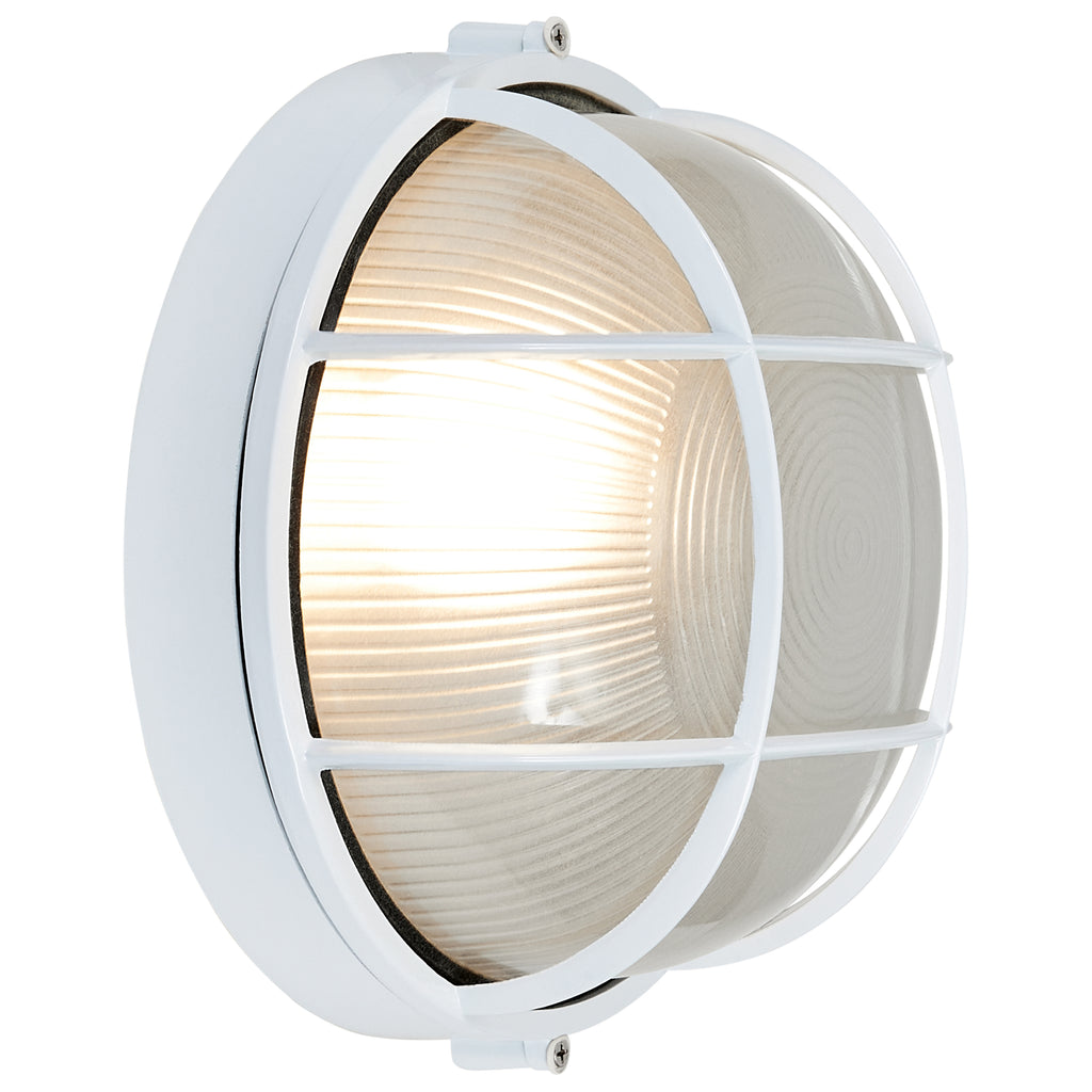 Nauticus Round Dual Mount 1 Light Outdoor LED Bulkhead, White (20296LEDDLP)