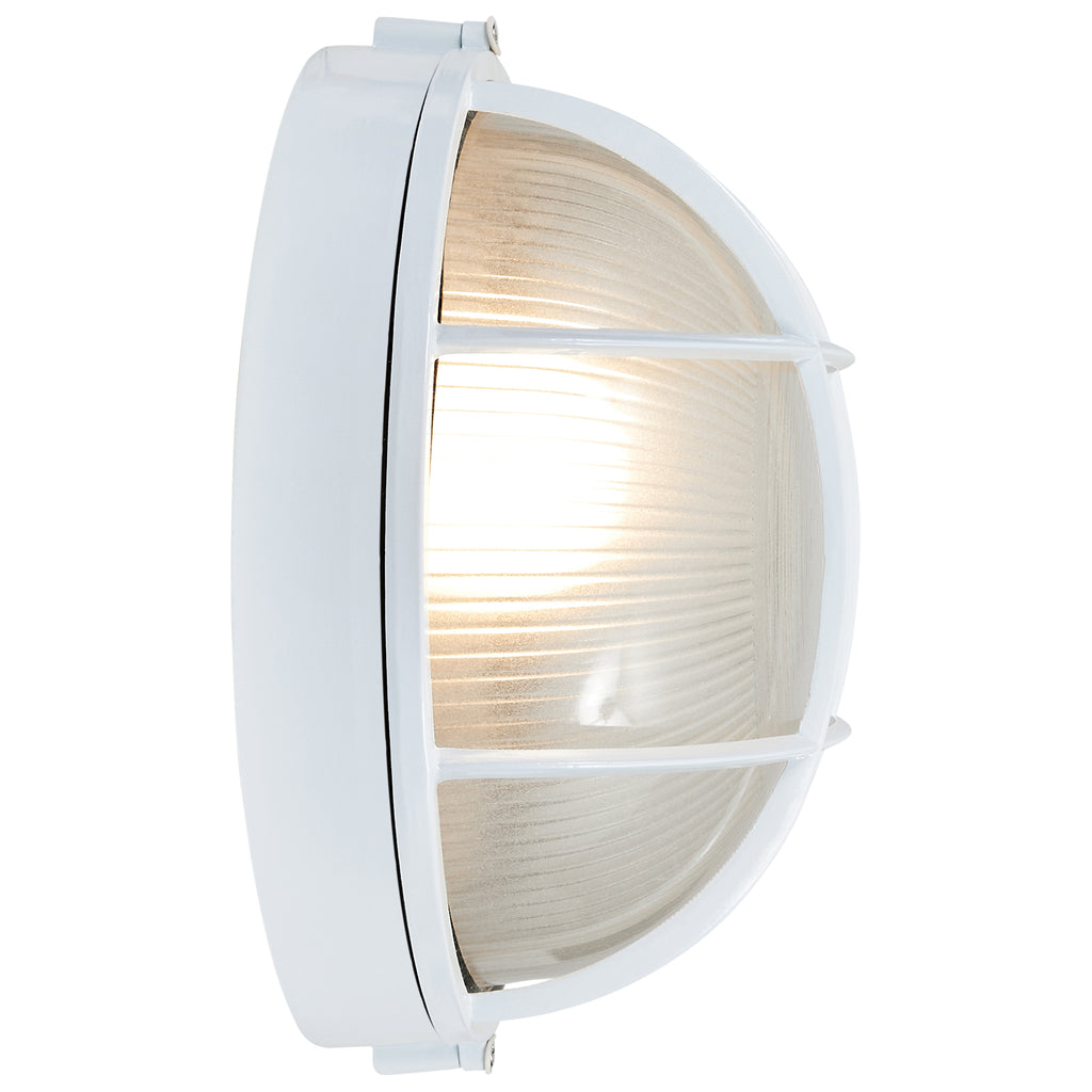 Nauticus Round Dual Mount 1 Light Outdoor LED Bulkhead, White (20296LEDDLP)