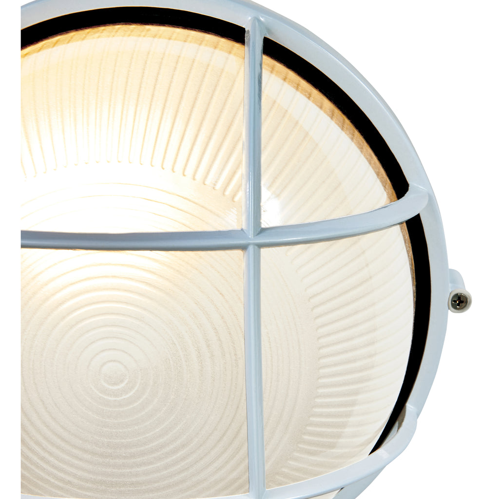 Nauticus Round Dual Mount 1 Light Outdoor LED Bulkhead, White (20296LEDDLP)