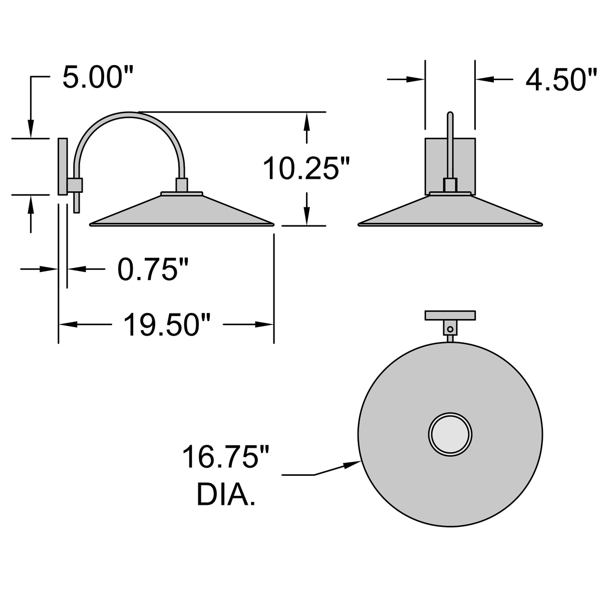 Access Lighting Camas Outdoor LED Wall Mount, 16.75", image 8