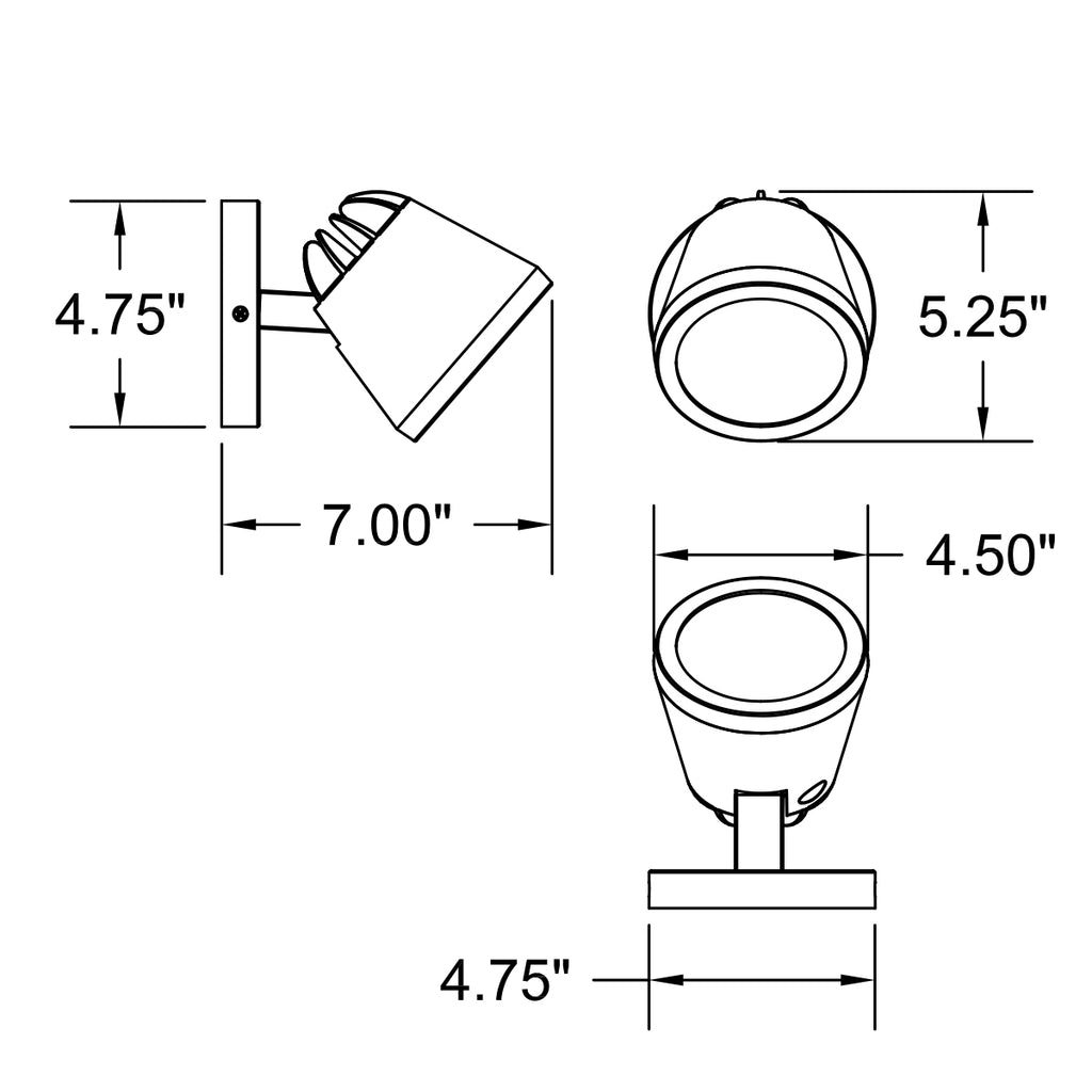 Access Lighting WeeGo Dual Mount Outdoor Adjustable LED Spotlight, image 7