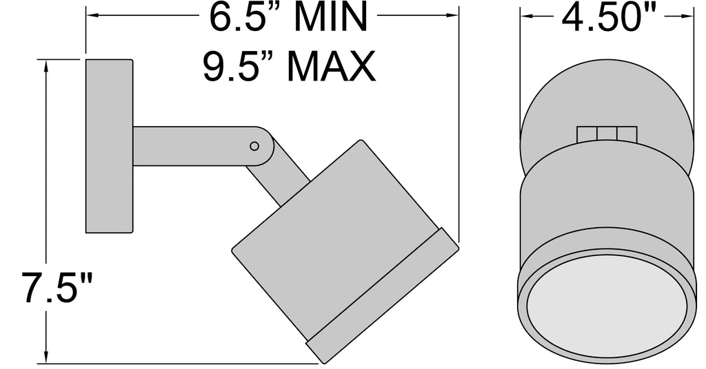 Access Lighting Zone Dual Mount Outdoor Adjustable LED Spotlight, image 7