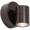 KO 1 Light Outdoor Wall Mount Spotlight, Bronze