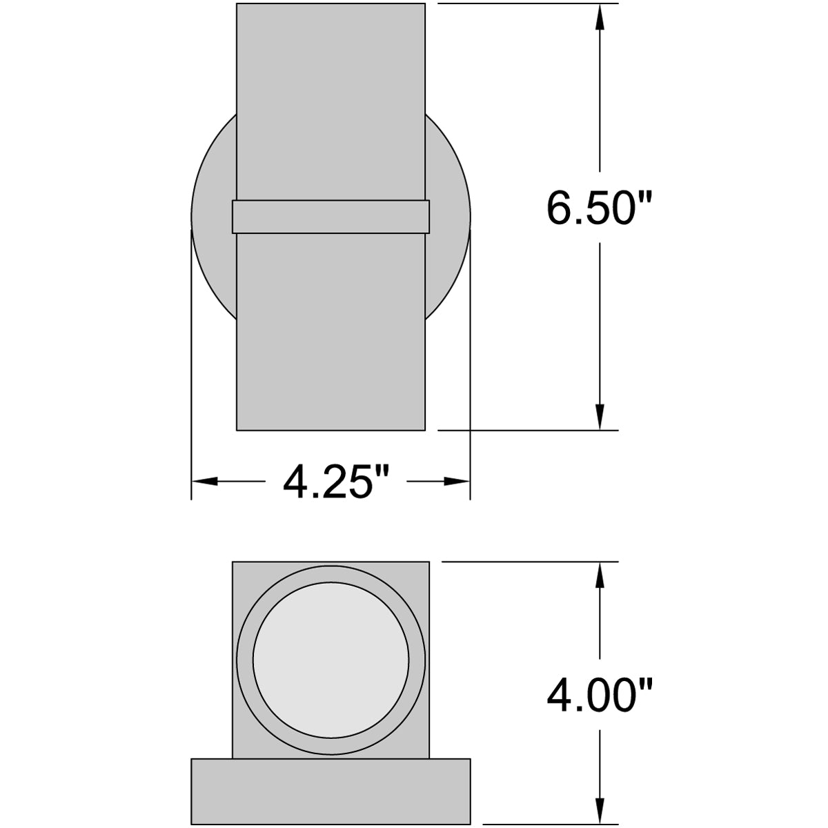 Access Lighting KO Dual Bi-Directional Outdoor LED Wall Mount, Satin / 11W, image 2