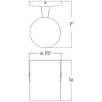 Access Lighting Poseidon 1 Light Outdoor LED Wall Mount, Bronze, image 2