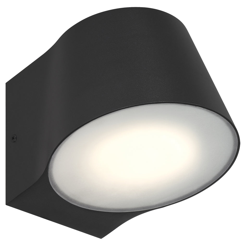 Ry Bi-Directional Outdoor LED Wall Mount, Black