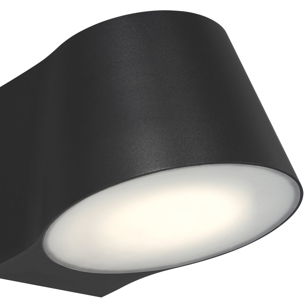 Ry Bi-Directional Outdoor LED Wall Mount, Black