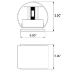 Access Lighting Curve Bi-Directional Outdoor LED Wall Mount, Bronze, image 2