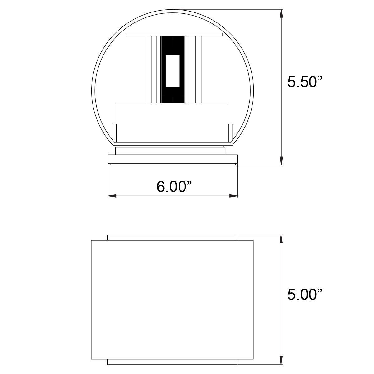 Access Lighting Curve Bi-Directional Outdoor LED Wall Mount, Bronze, image 2