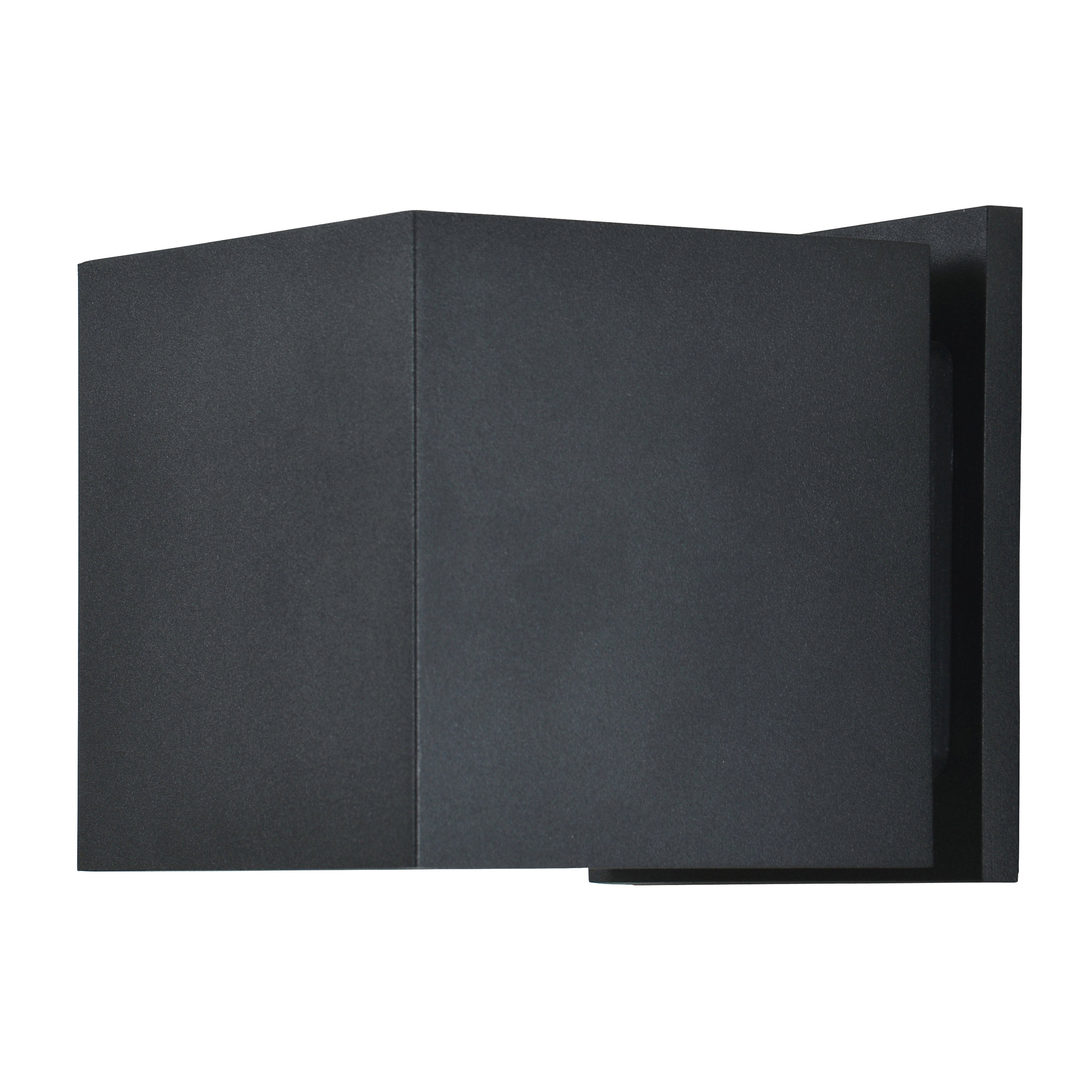 Square Bi-Directional Outdoor LED Wall Mount, Black