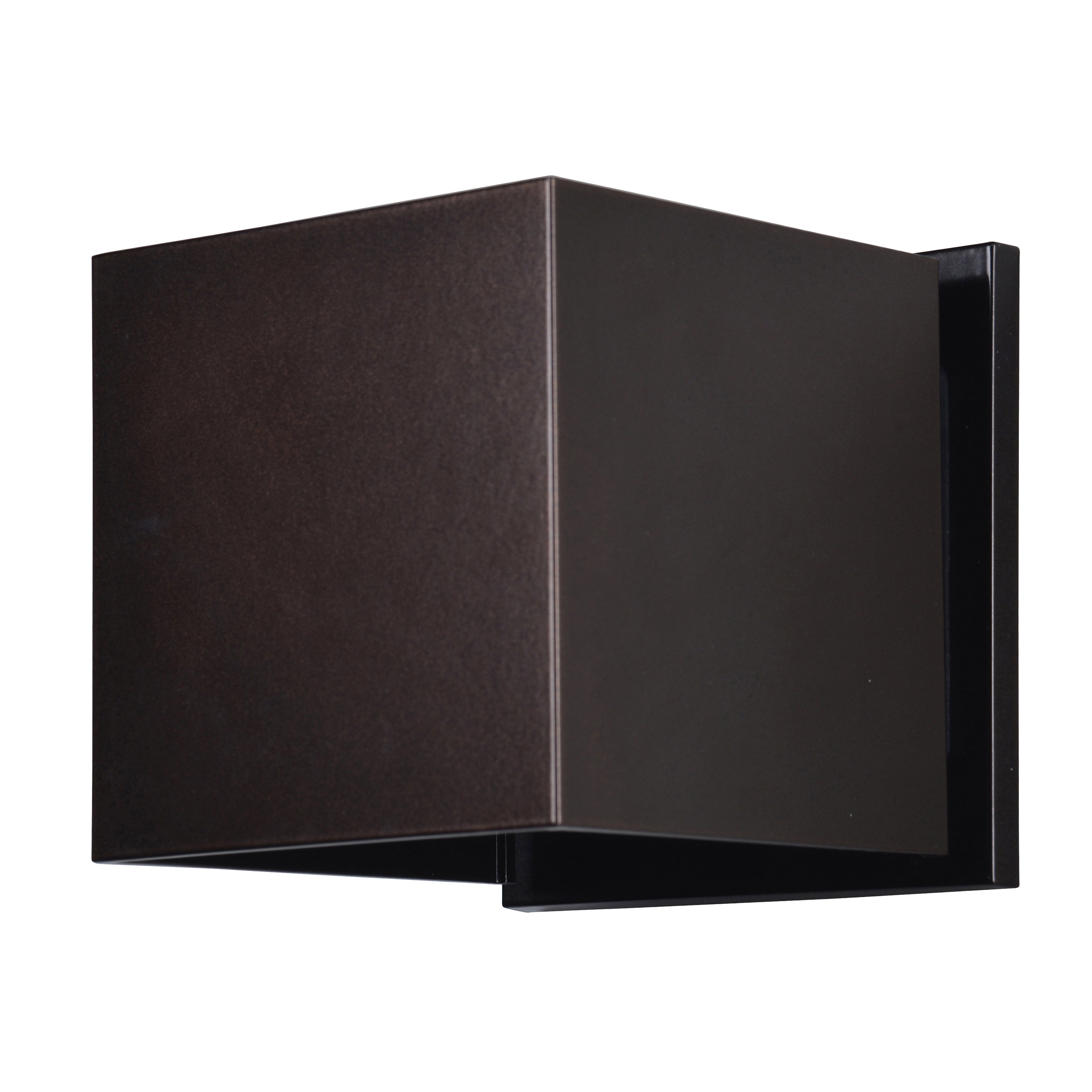 Square Bi-Directional Outdoor LED Wall Mount, Bronze
