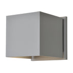 Access Lighting Square Bi-Directional Outdoor LED Wall Mount, Satin