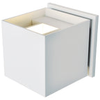 Square Bi-Directional Outdoor LED Wall Mount, White