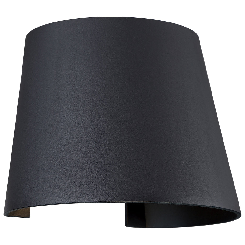 Cone Bi-Directional Outdoor LED Wall Mount, Black