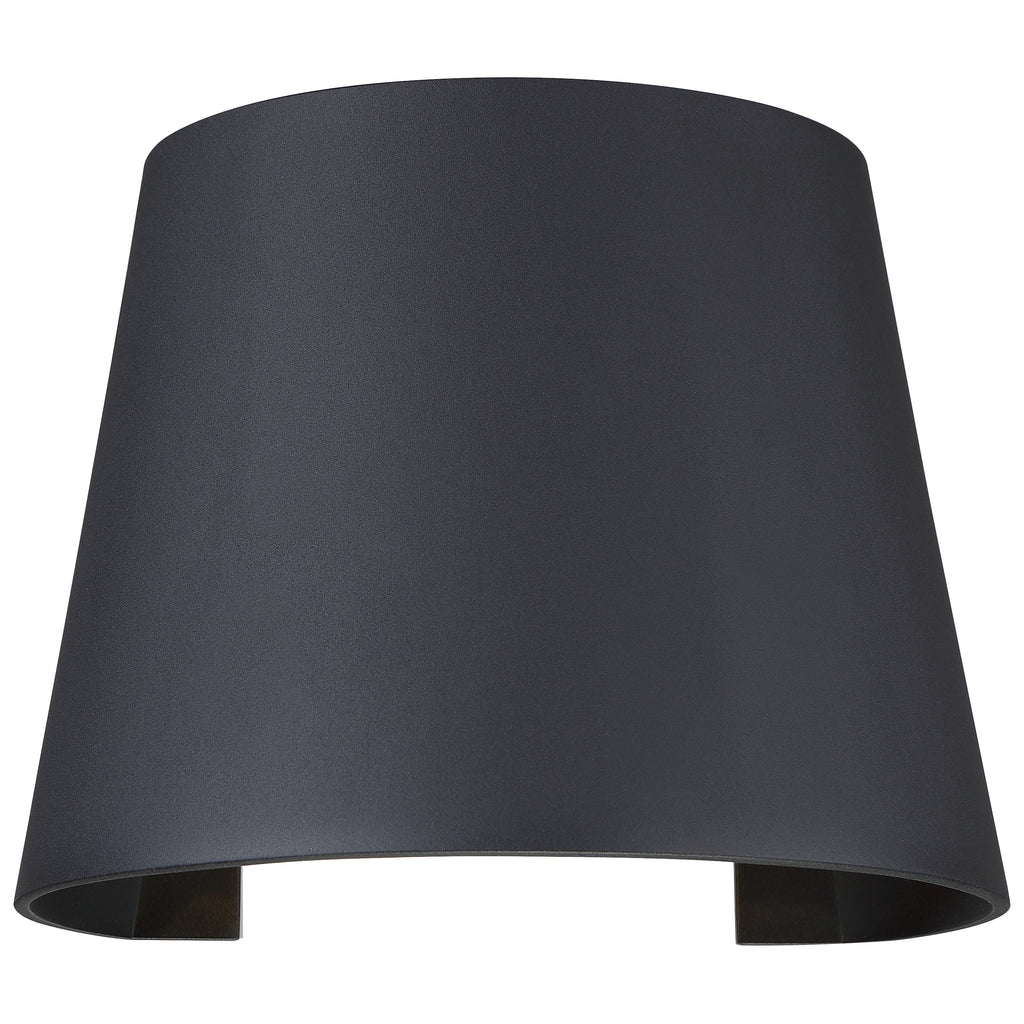 Cone Bi-Directional Outdoor LED Wall Mount, Black