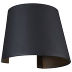 Cone Bi-Directional Outdoor LED Wall Mount, Black
