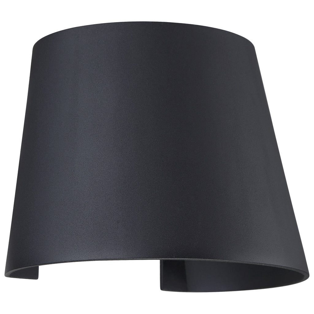Cone Bi-Directional Outdoor LED Wall Mount, Black