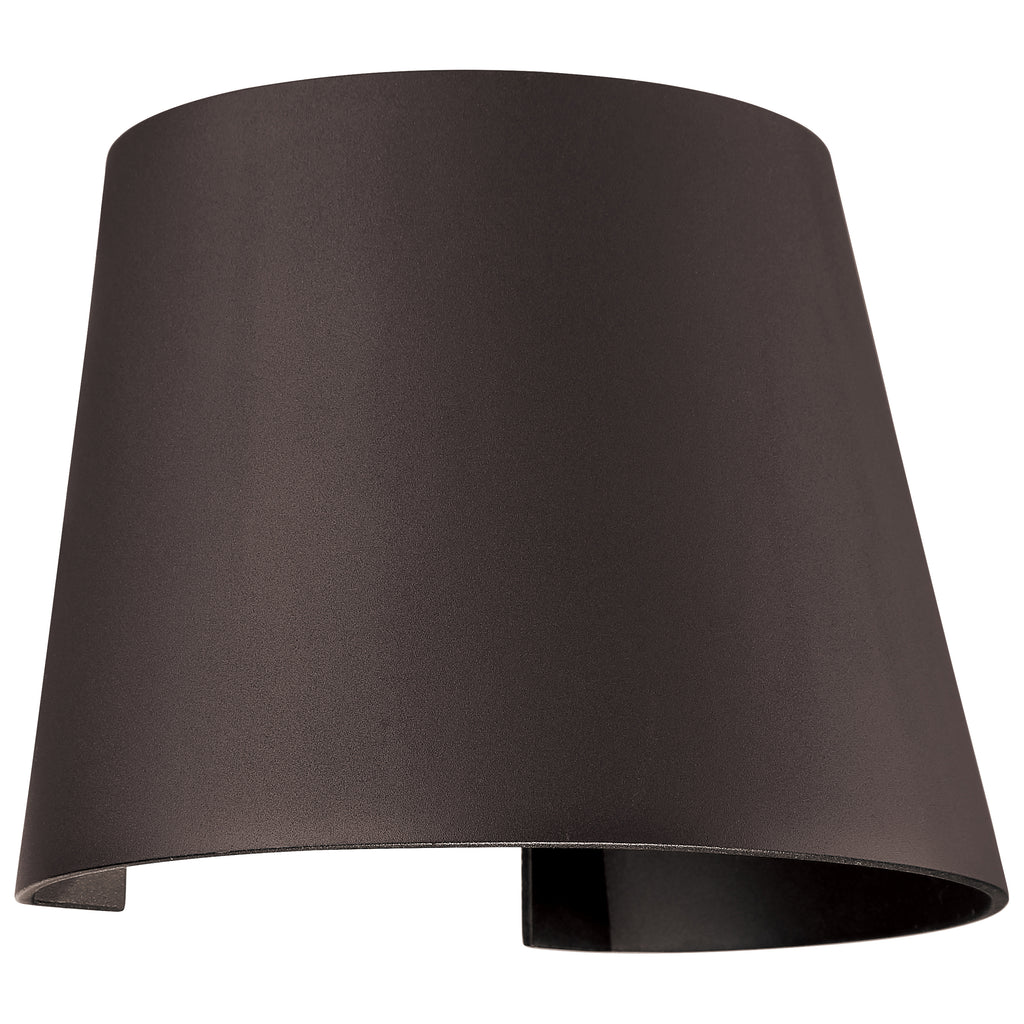 Cone Bi-Directional Outdoor LED Wall Mount, Bronze