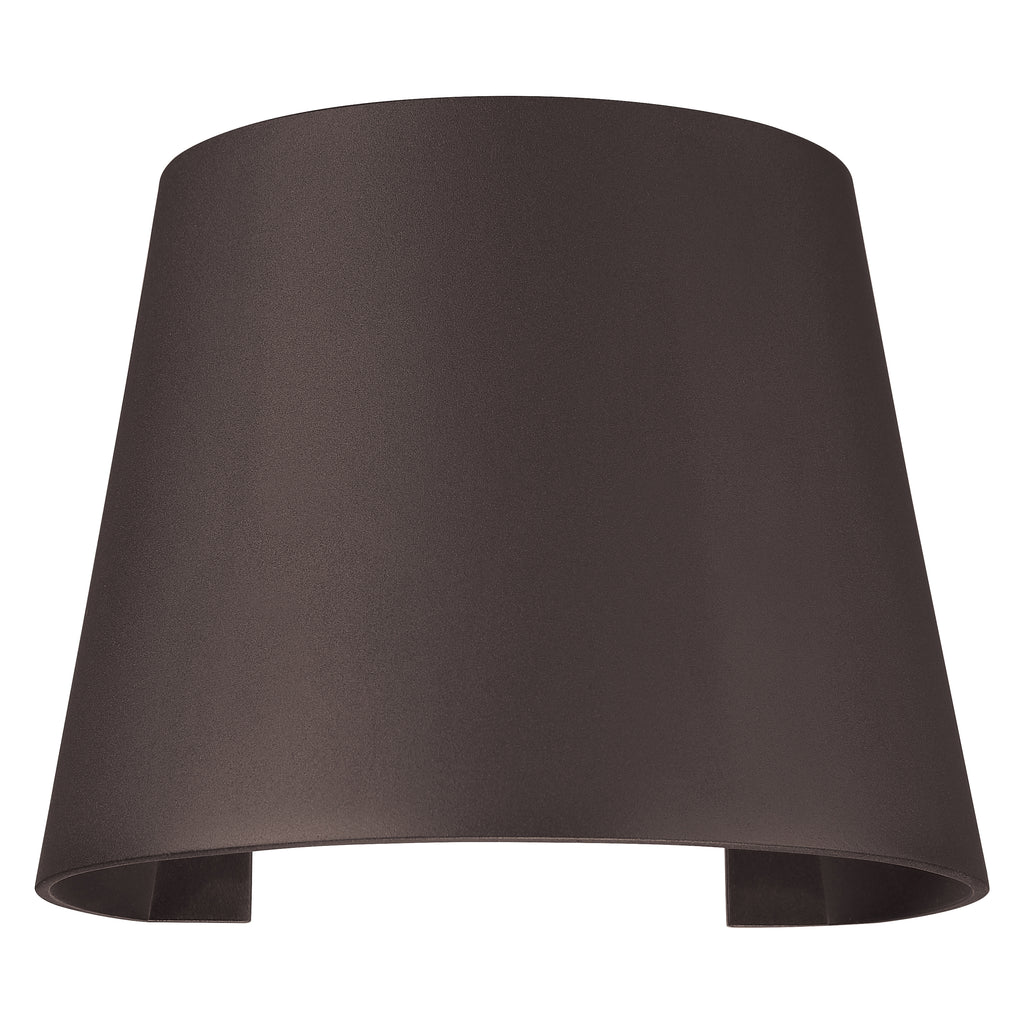 Cone Bi-Directional Outdoor LED Wall Mount, Bronze