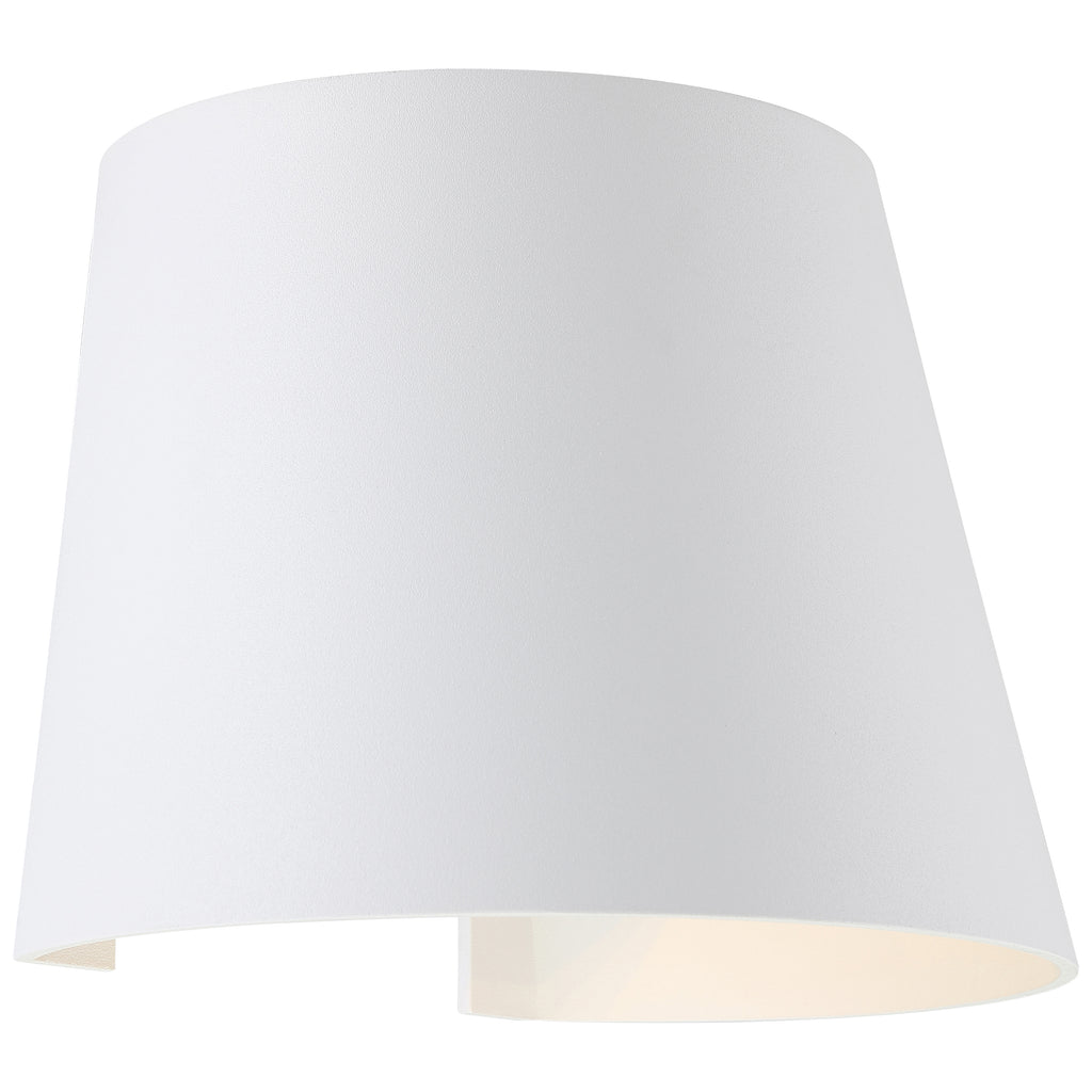 Cone Bi-Directional Outdoor LED Wall Mount, White