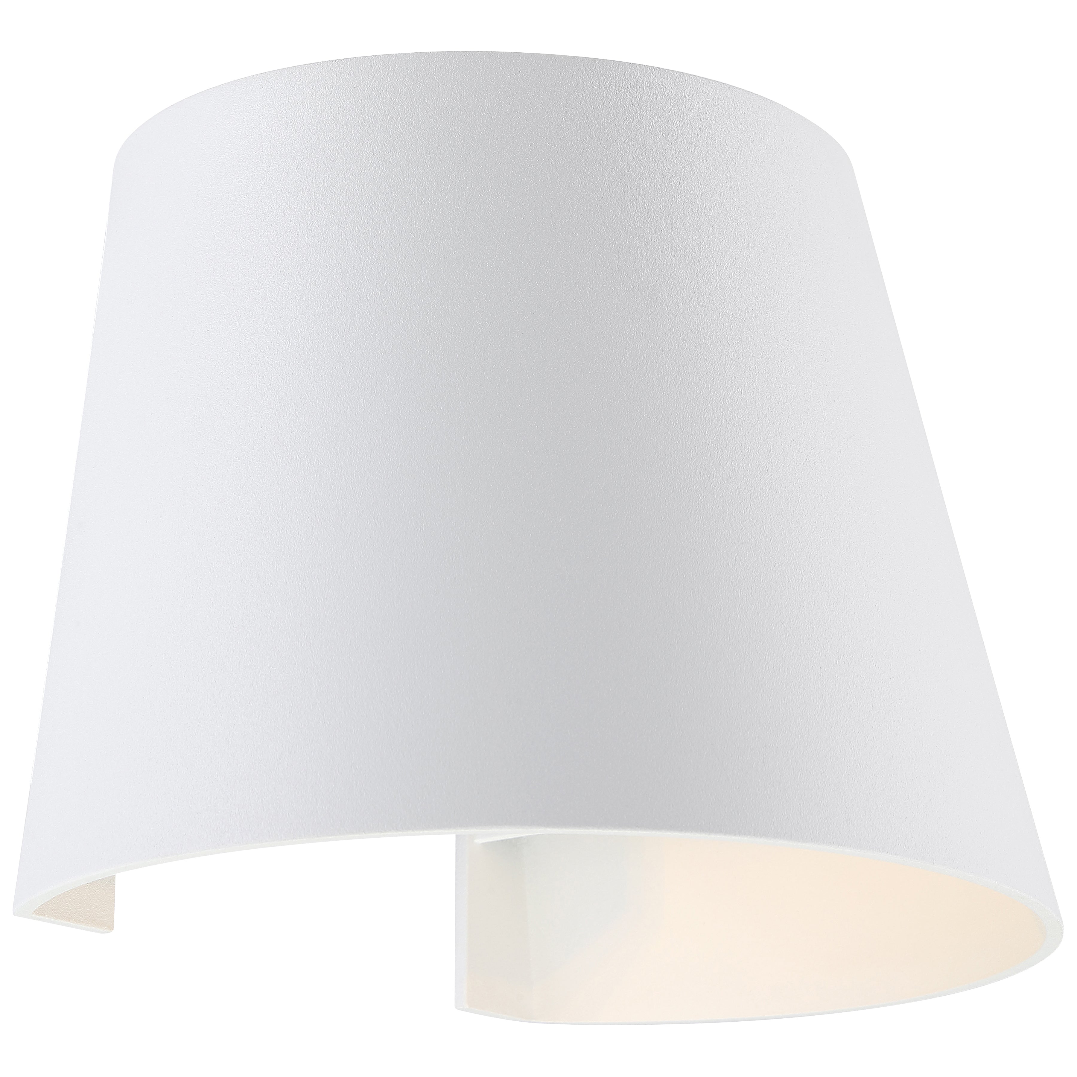 Cone Bi-Directional Outdoor LED Wall Mount, White