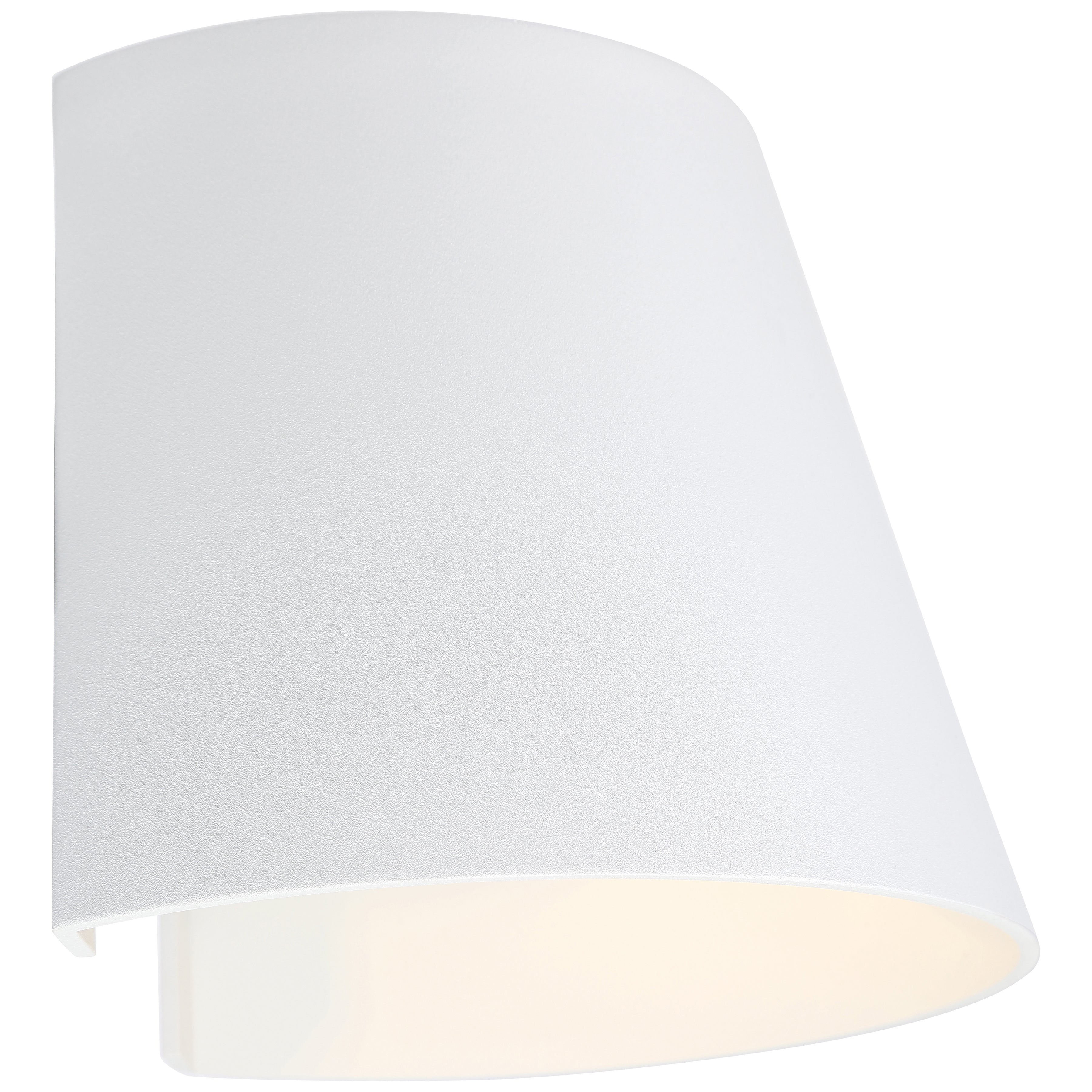Cone Bi-Directional Outdoor LED Wall Mount, White
