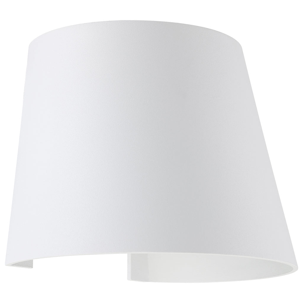 Cone Bi-Directional Outdoor LED Wall Mount, White