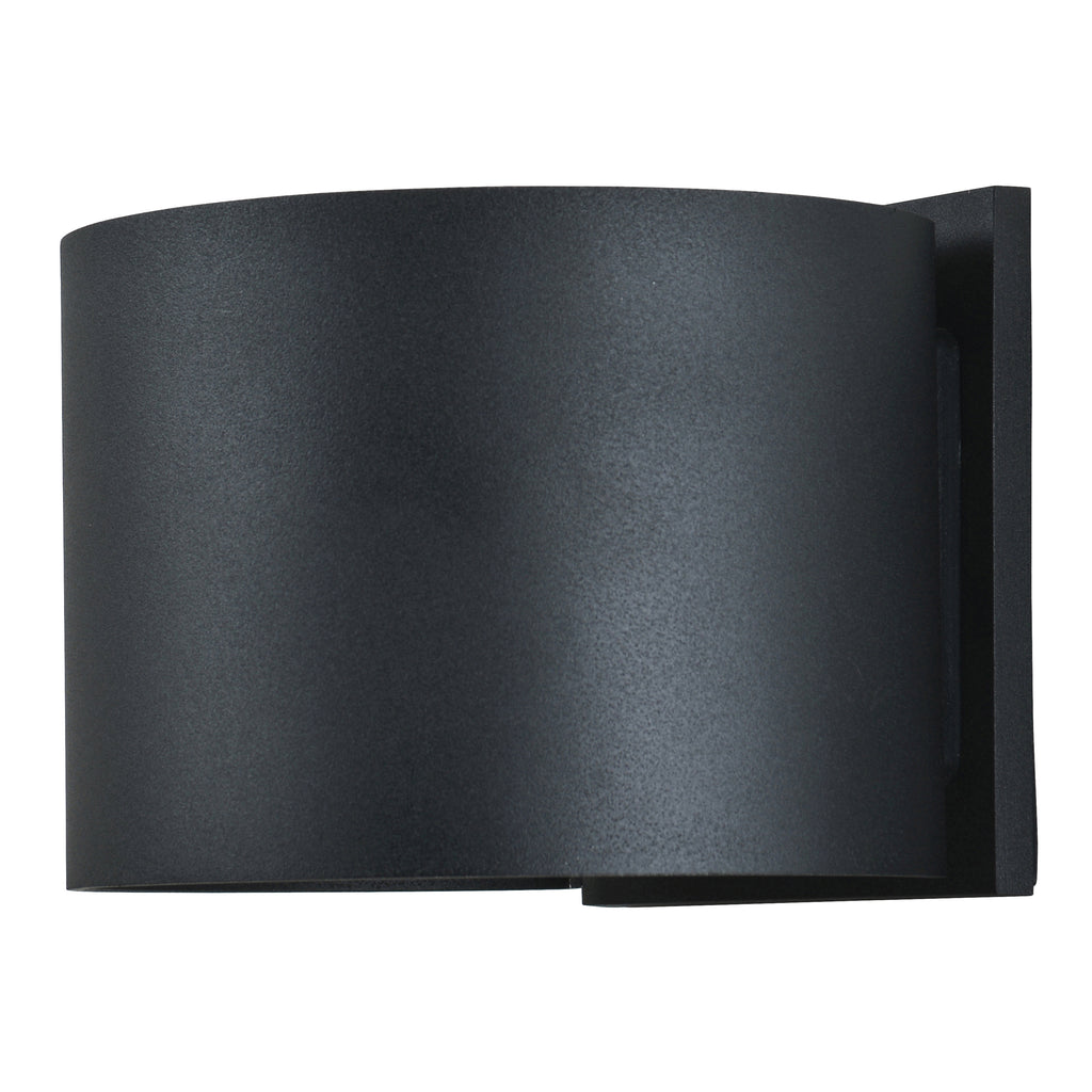 Curve Bi-Directional Outdoor LED Wall Mount, Black