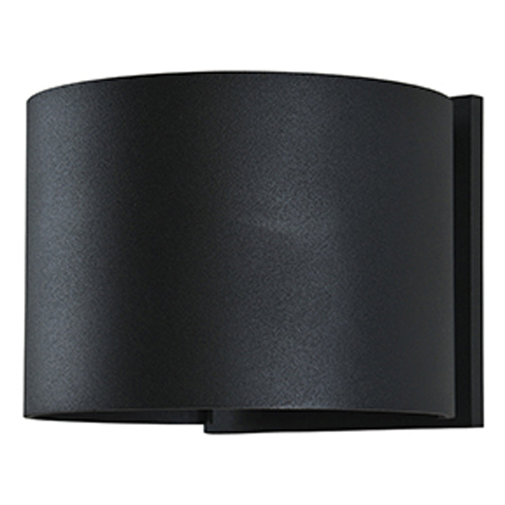 Curve Bi-Directional Outdoor LED Wall Mount, Black