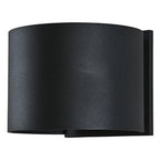 Curve Bi-Directional Outdoor LED Wall Mount, Black