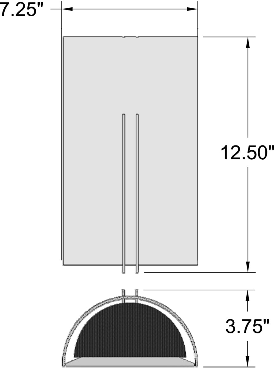 Access Lighting Prong 2 Light LED Wall Sconce, Brushed Steel / 7.25", image 3