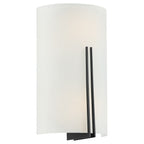 Prong 2 Light LED Wall Sconce, Matte Black / 7.25"