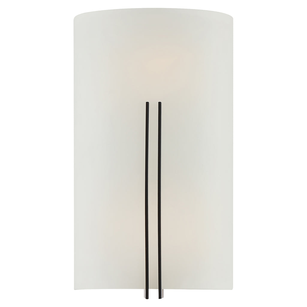 Prong 2 Light LED Wall Sconce, Matte Black / 7.25"