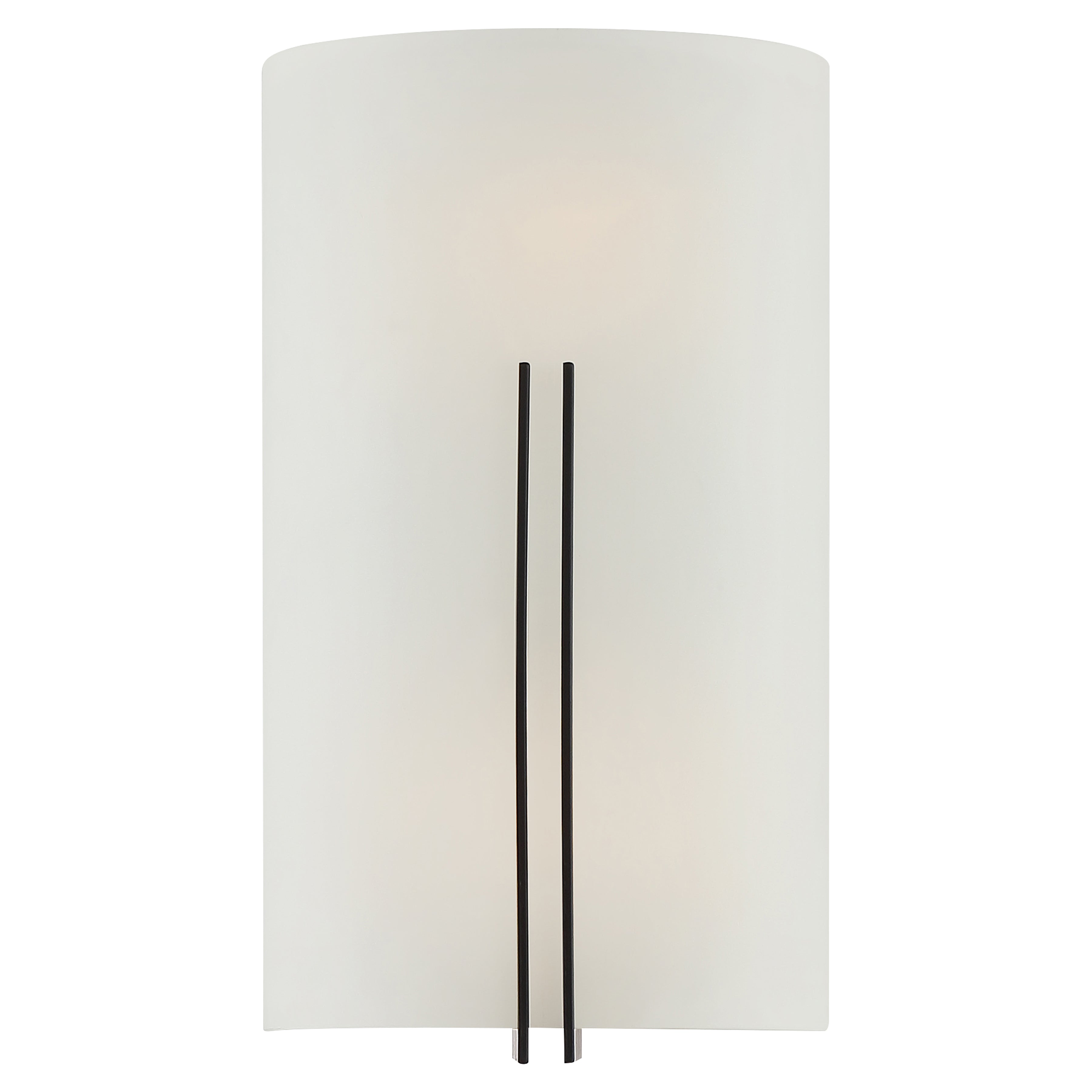 Prong 2 Light LED Wall Sconce, Matte Black / 7.25"