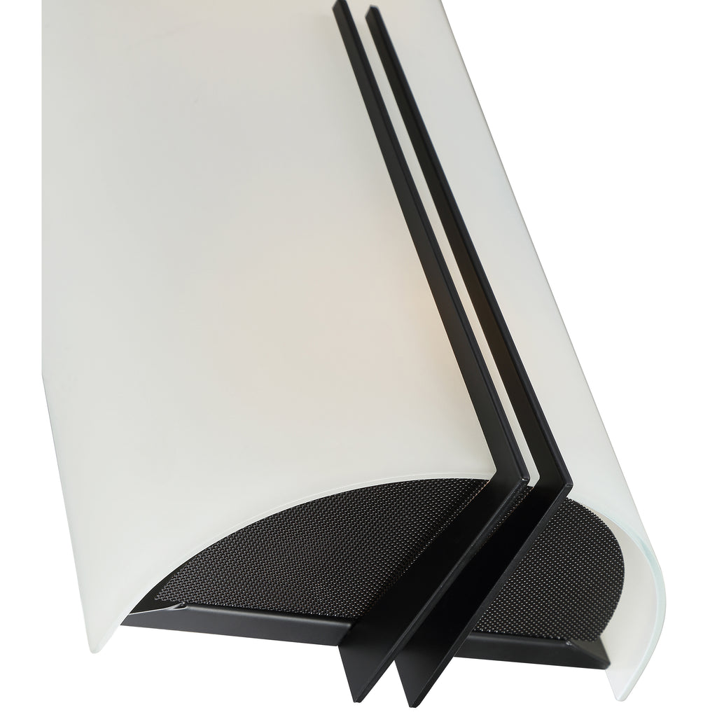 Prong 2 Light LED Wall Sconce, Matte Black / 7.25"