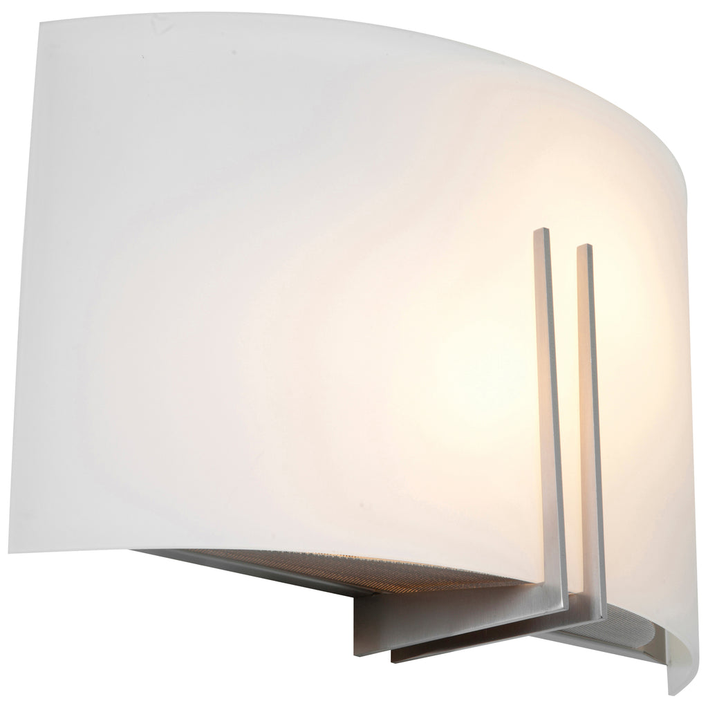 Prong 2 Light LED Wall Sconce, Brushed Steel / 12"
