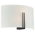 Prong 2 Light LED Wall Sconce, Matte Black / 12"