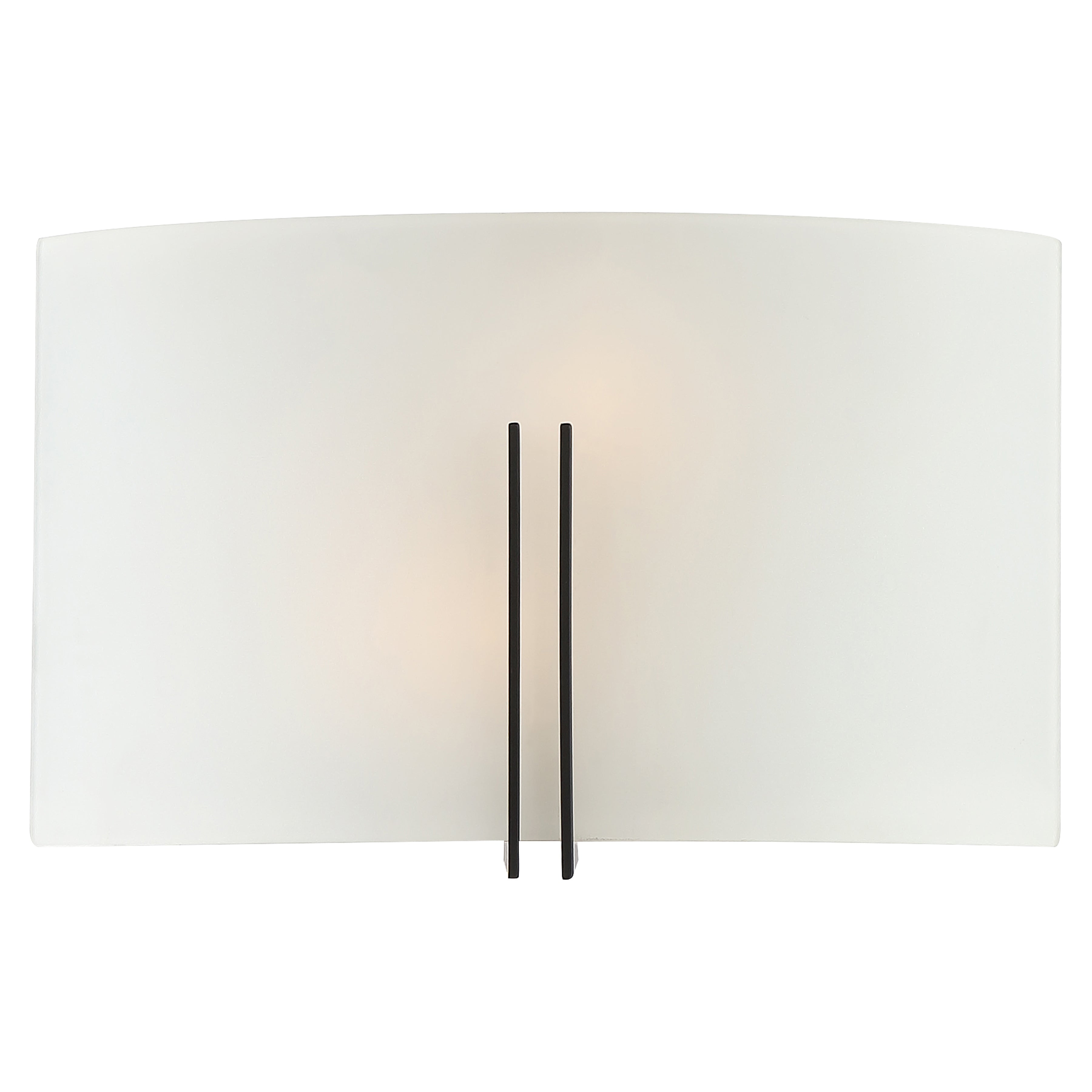 Prong 2 Light LED Wall Sconce, Matte Black / 12"