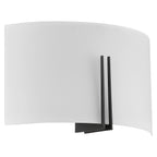 Prong 2 Light LED Wall Sconce, Matte Black / 12"