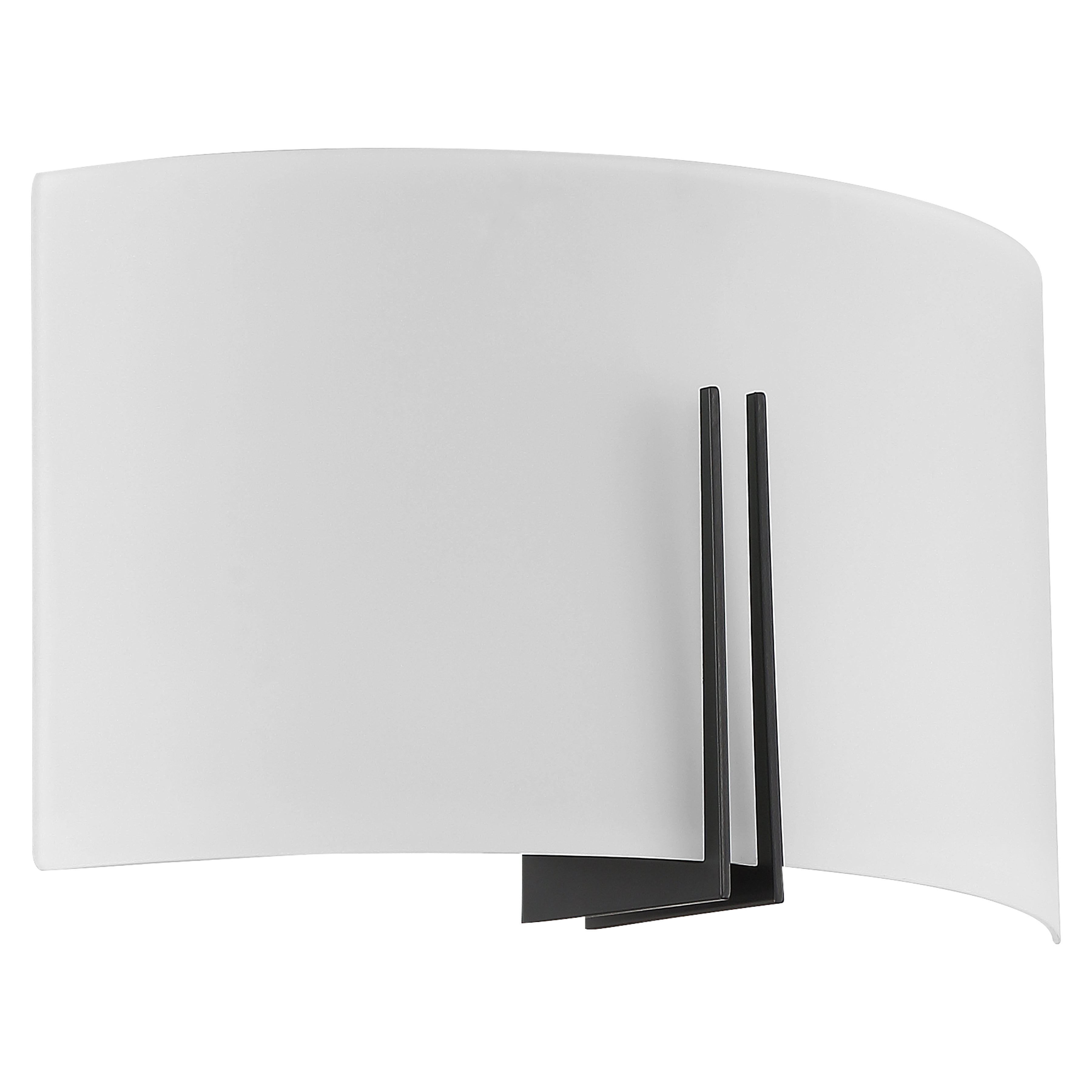 Prong 2 Light LED Wall Sconce, Matte Black / 12"