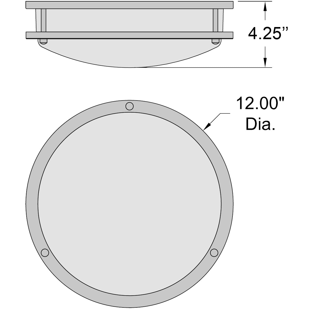 Access Lighting Solero Dual Voltage Emergency Battery Backup LED Flush Mount, 12", image 2