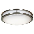 Solero LED Flush Mount, Brushed Steel / 14"