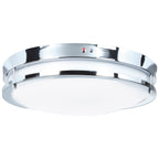 Solero Dual Voltage Emergency Battery Backup LED Flush Mount, 14"